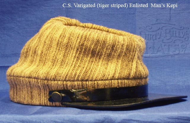 C.S. Varigated (tiger striped) Enlisted Man's Kepi